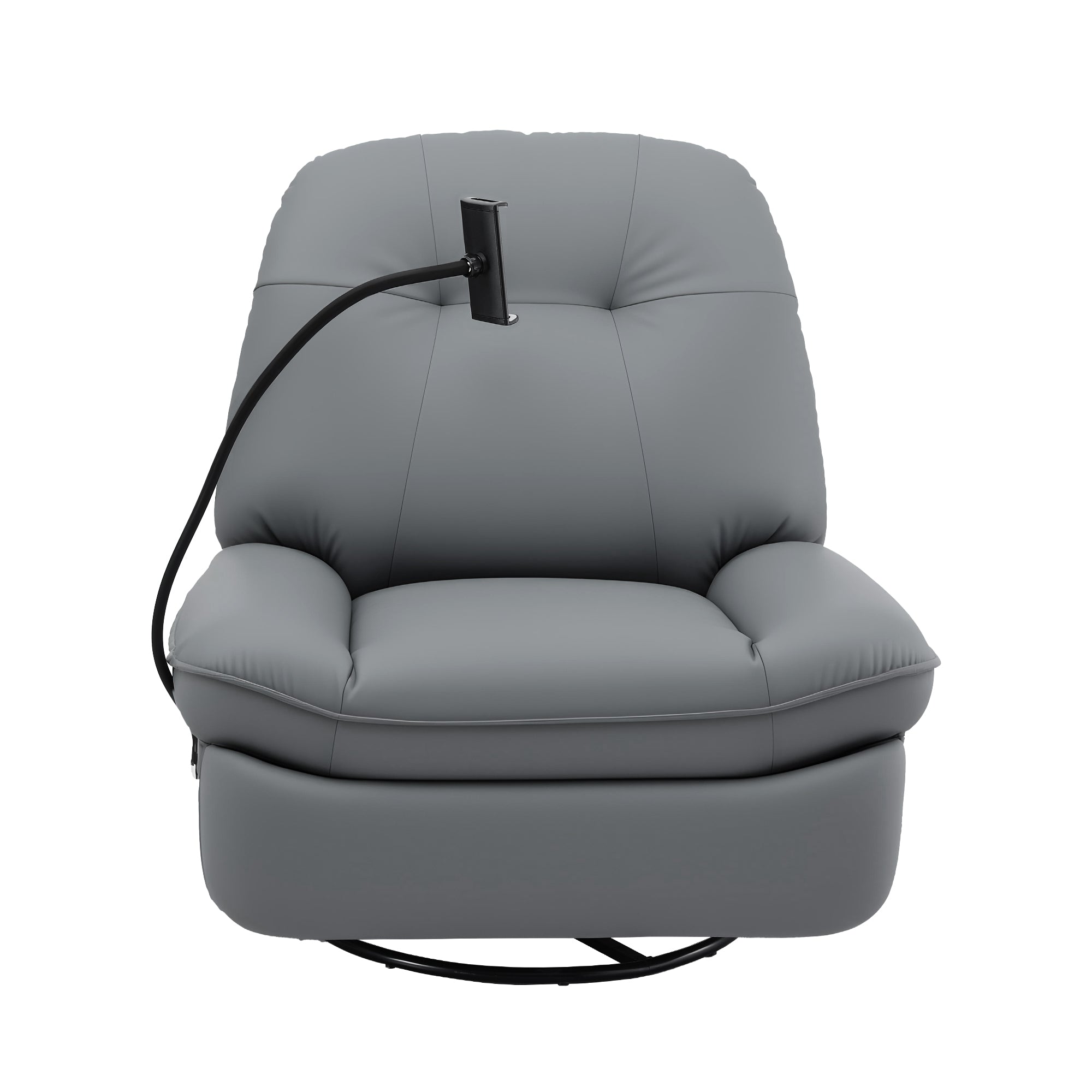 Artiss Manual Swivel Rocker Recliner with USB Ports Rocking Chair Nursery Sofa Lounge RECLINER-A22-PU-GY