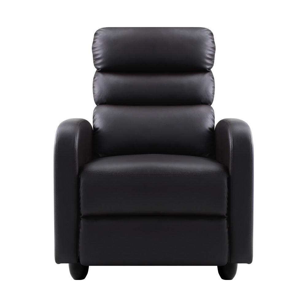 Artiss Recliner Armchair Brown Faux Leather Bolivia RECLINER-A4-BR