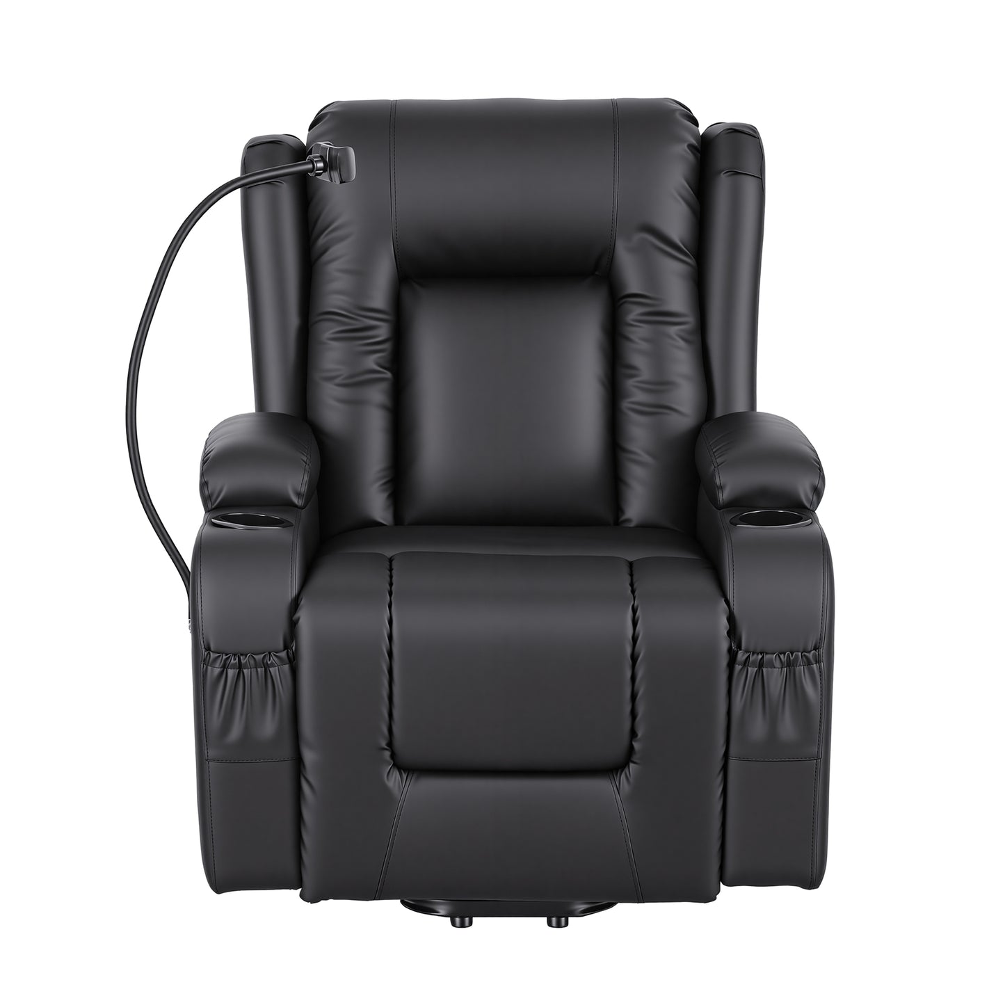 Artiss Power Lift Recliner Chair with Massage and Heat for Elderly, Electric Sofa Reclining Chair with USB RECLINER-A5-UB-PU-BK-AB