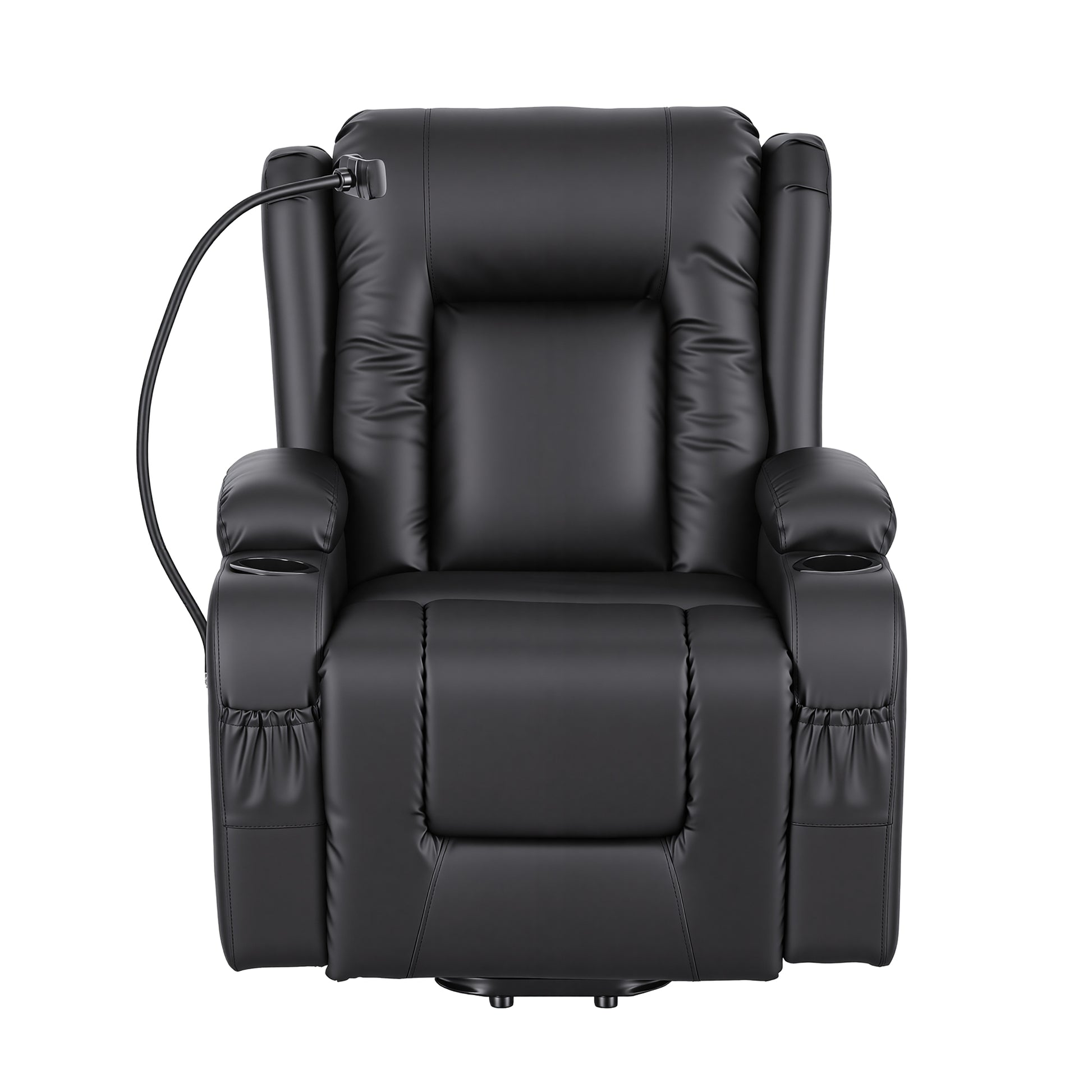 Artiss Power Lift Recliner Chair with Massage and Heat for Elderly, Electric Sofa Reclining Chair with USB RECLINER-A5-UB-PU-BK-AB