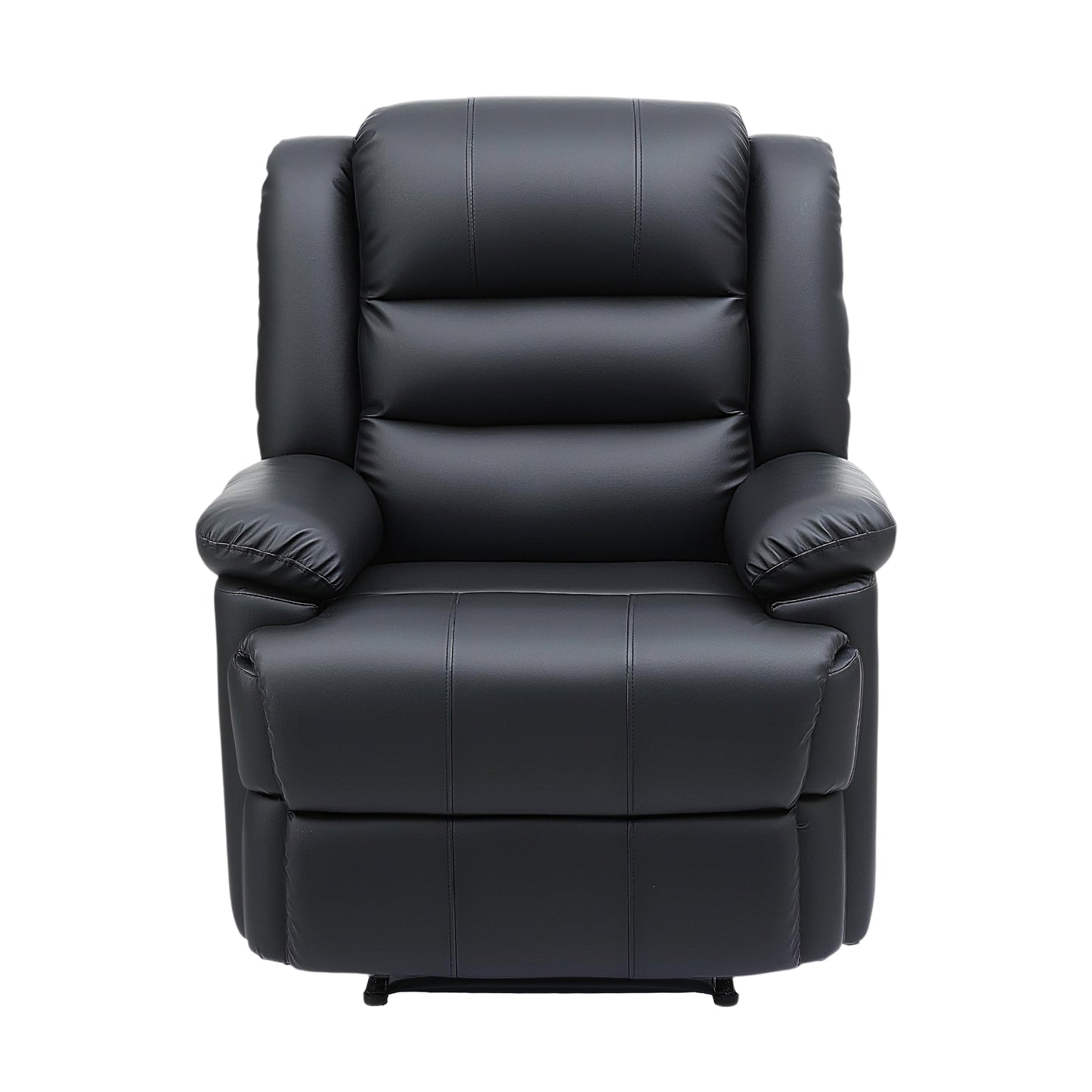 Artiss Manual Recliner Chair Leather Reclining Sofa with 16color Led Black RECLINER-A8-LED-BK-AB