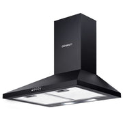 Devanti 600mm Range Hood 60cm Rangehood Black RH-D-A17-60-BK