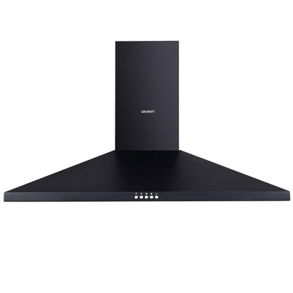 Devanti 900mm Range Hood 90cm Rangehood Black RH-D-A17-90-BK