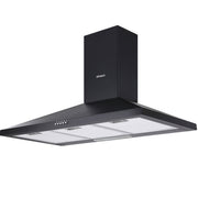 Devanti 900mm Range Hood 90cm Rangehood Black RH-D-A17-90-BK