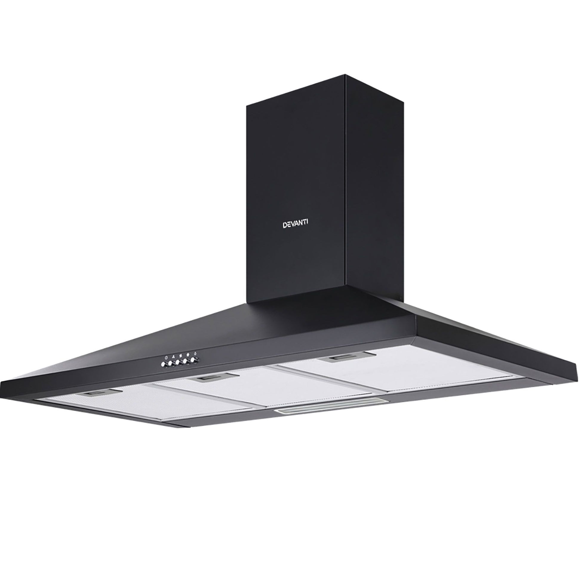 Devanti 900mm Range Hood 90cm Rangehood Black RH-D-A17-90-BK