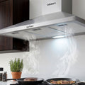Devanti 900mm Range Hood 90cm Rangehood Stainless Steel RH-D-A17-90-SR