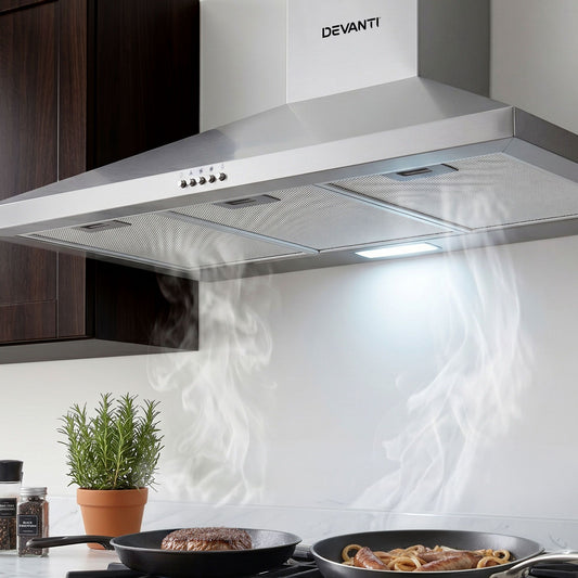 Devanti 900mm Range Hood 90cm Rangehood Stainless Steel RH-D-A17-90-SR