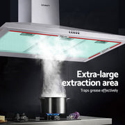 Devanti 900mm Range Hood 90cm Rangehood Stainless Steel RH-D-A17-90-SR