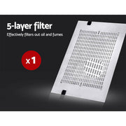 Devanti 600mm Range Hood 60cm Rangehood Stainless Steel RH-D-F49-60-SR