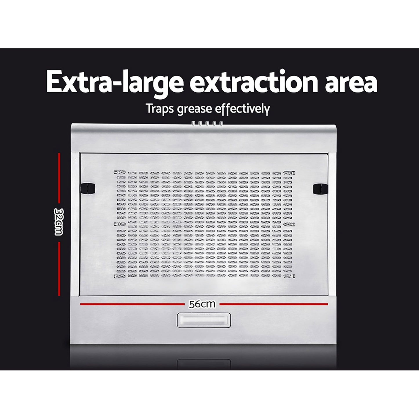 Devanti 600mm Range Hood 60cm Rangehood Stainless Steel RH-D-F49-60-SR