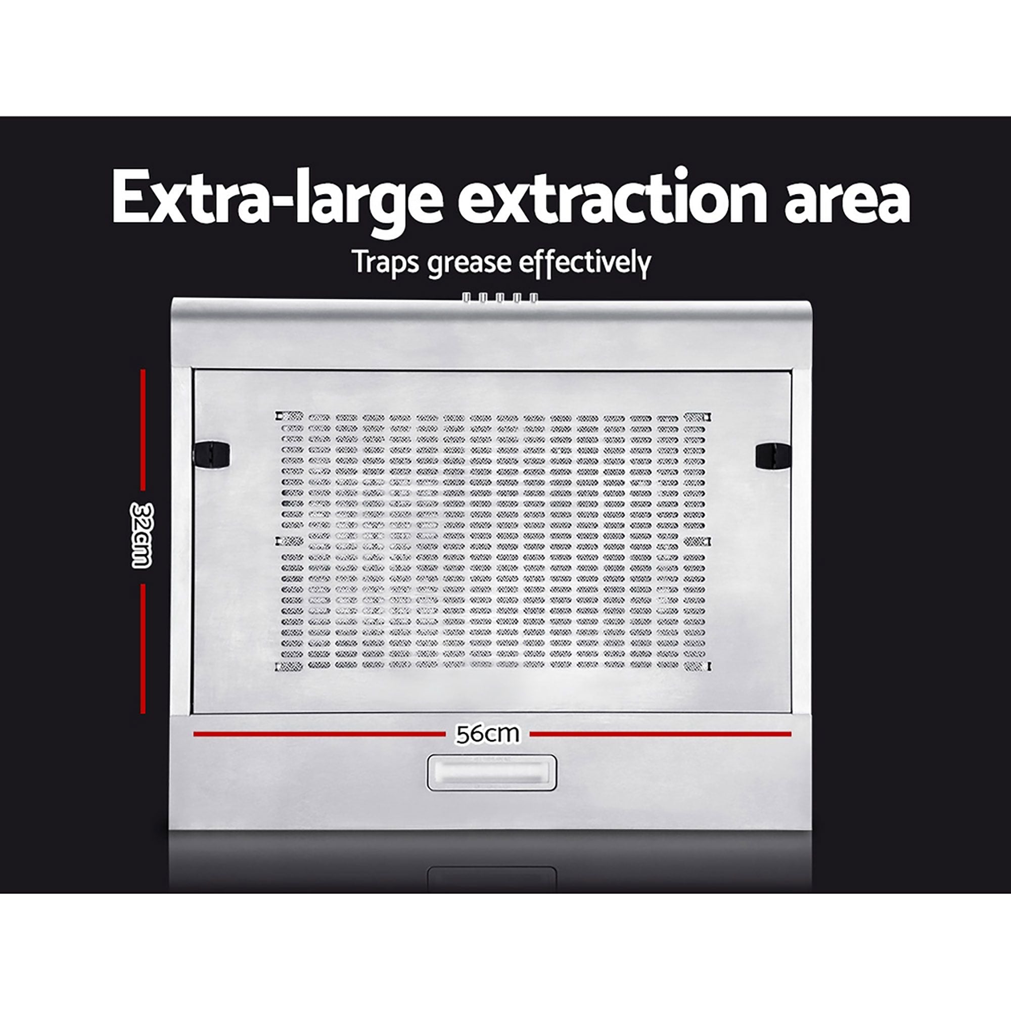 Devanti 600mm Range Hood 60cm Rangehood Stainless Steel RH-D-F49-60-SR