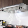 Devanti 600mm Range Hood 60cm Rangehood Kitchen Canopy LED Light Stainless Steel RH-D-GF49-60-SR