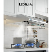 Devanti 600mm Range Hood 60cm Rangehood Kitchen Canopy LED Light Stainless Steel RH-D-GF49-60-SR