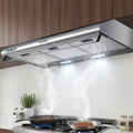 Devanti 900mm Range Hood 90cm Rangehood Stainless Steel RH-D-GF49-90-SR