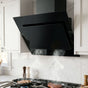 Devanti 900mm Range Hood 90cm Rangehood Glass Black RH-D-J82-90-BK