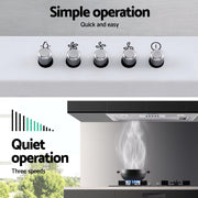 Devanti 520mm Range Hood 52cm Rangehood Stainless Steel RH-D-T01-52-SR