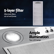 Devanti 520mm Range Hood 52cm Rangehood Stainless Steel RH-D-T01-52-SR