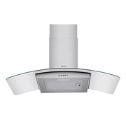 Devanti 90cm Range Hood Curved Glass Canopy Rangehood Kitchen Exhaust Fan RH-D-V17-90
