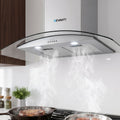 Devanti 900mm Range Hood 90cm Rangehood Glass Canopy RH-D-V71-MC-90
