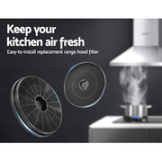 Devanti 17cm Range Hood Carbon Charcoal Filters Replacement X2 RH-FL-039-BK