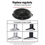 Devanti 11cm Range Hood Carbon Charcoal Filters Replacement X2 RH-FL-860-BK
