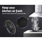 Devanti 11cm Range Hood Carbon Charcoal Filters Replacement X2 RH-FL-860-BK