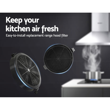 Devanti 11cm Range Hood Carbon Charcoal Filters Replacement X2 RH-FL-860-BK