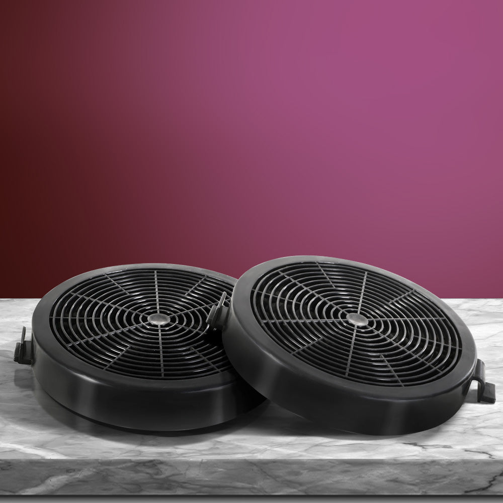 Devanti 11cm Range Hood Carbon Charcoal Filters Replacement X2 RH-FL-860-BK