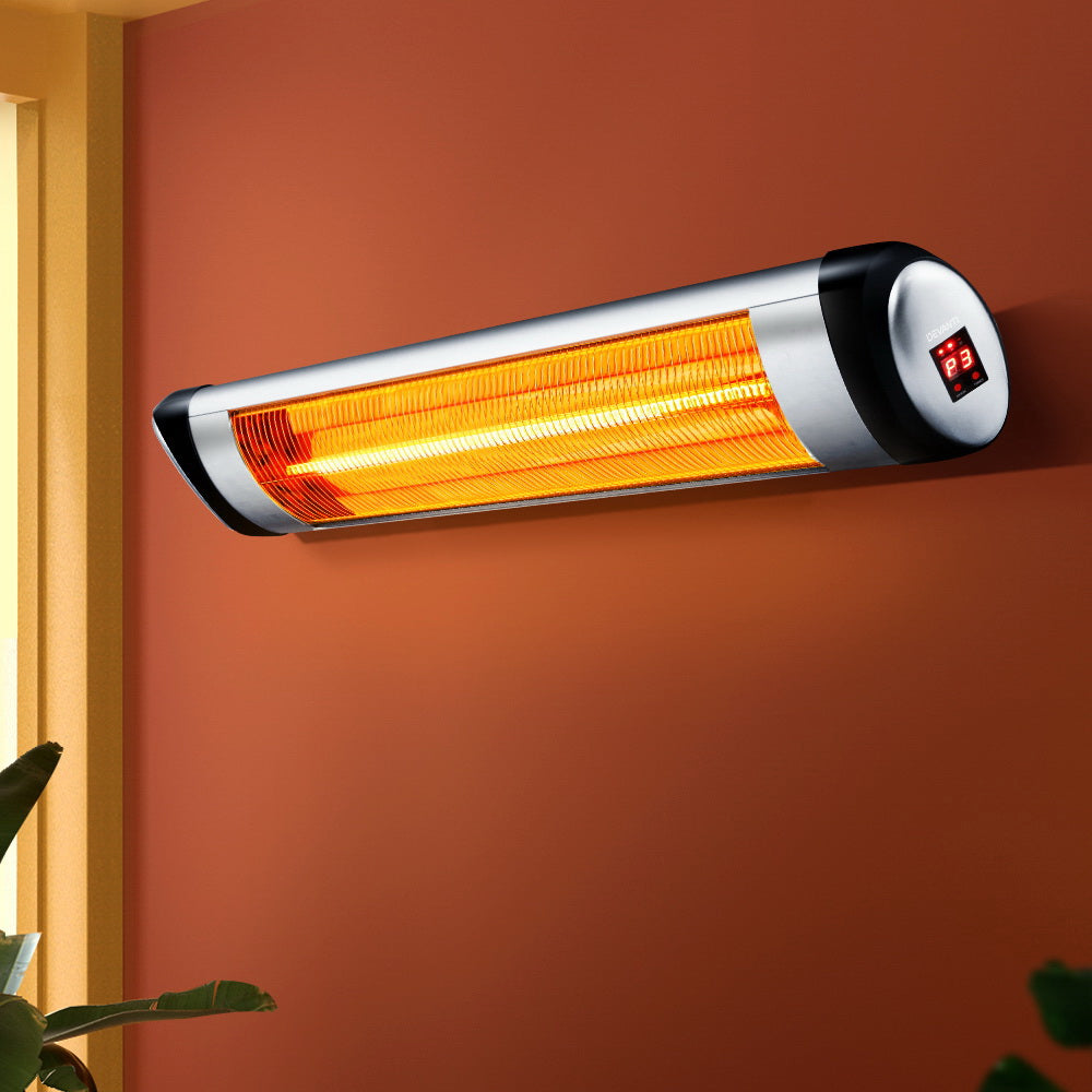 Devanti Electric Strip Heater Radiant Heaters 1500W RHP-1500R-SI