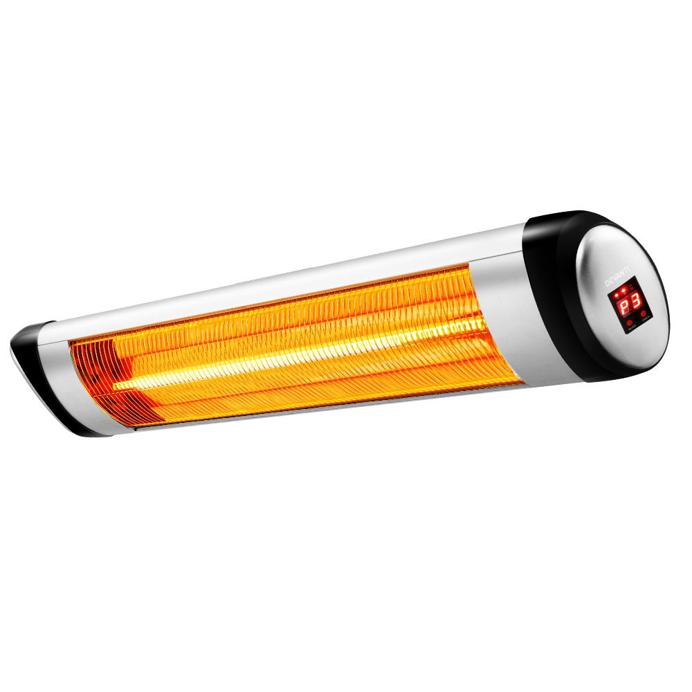 Devanti Electric Strip Heater Radiant Heaters 2000W RHP-2000R-SI