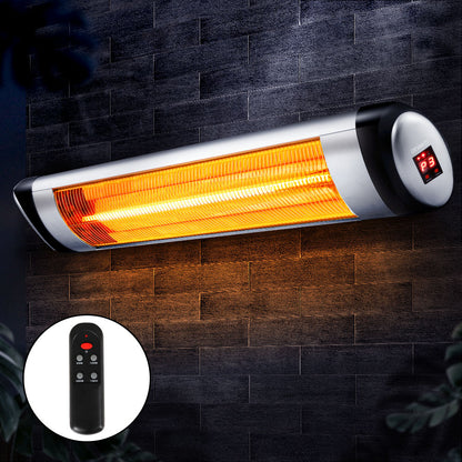 Devanti Electric Strip Heater Radiant Heaters 2000W RHP-2000R-SI