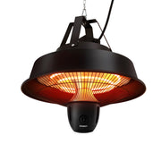 Devanti 2000W Electric Patio Heater Ceiling Mounted Hanging Heaters Remote RHP-CEH3-2000W-BK