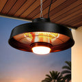 Devanti 2000W Outdoor Electric Patio Heater Ceiling Mount with LED Light Remote RHP-CEH6-2000W-BK