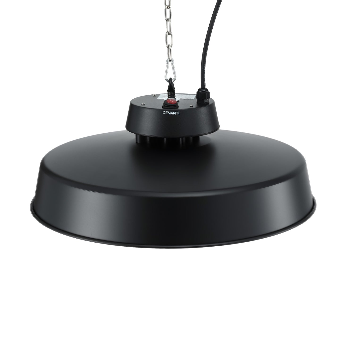 Devanti 2000W Outdoor Electric Patio Heater Ceiling Mount with LED Light Remote RHP-CEH6-2000W-BK
