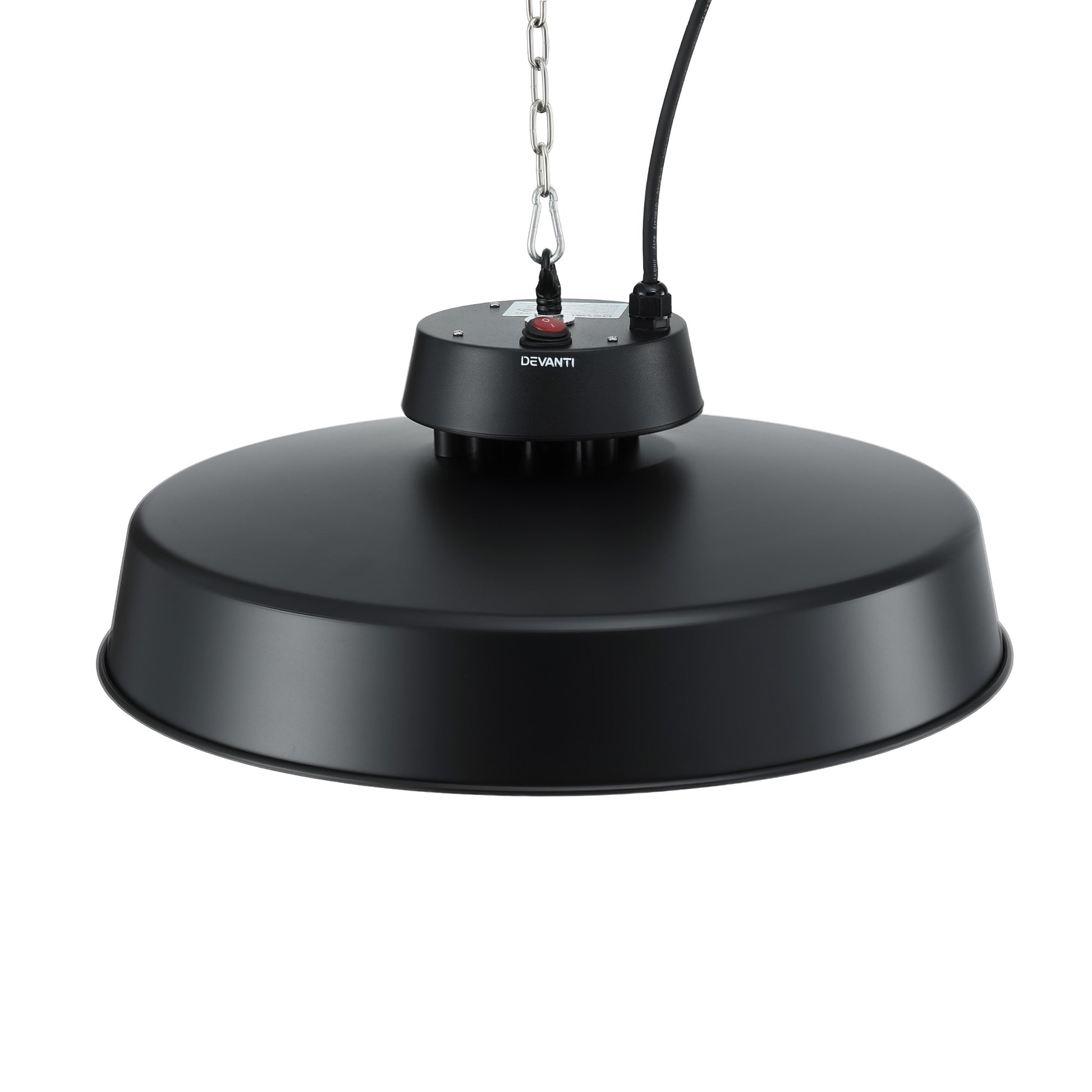 Devanti 2000W Outdoor Electric Patio Heater Ceiling Mount with LED Light Remote RHP-CEH6-2000W-BK