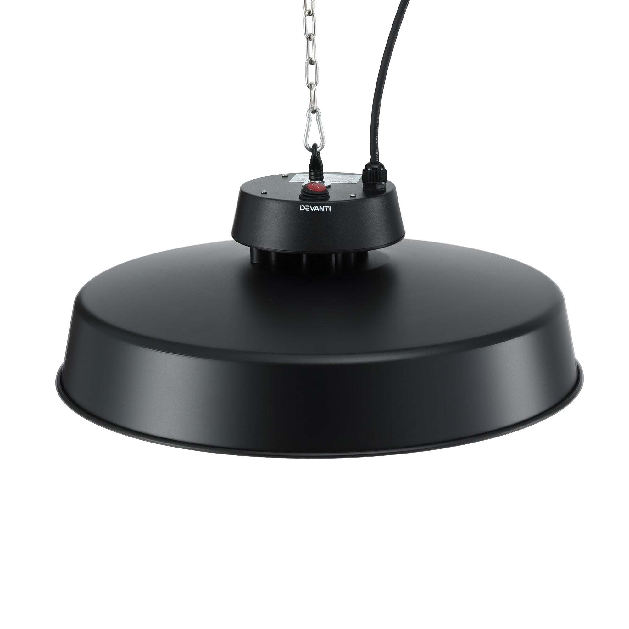 Devanti 2000W Outdoor Electric Patio Heater Ceiling Mount with LED Light Remote RHP-CEH6-2000W-BK