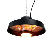 Devanti 2000W Outdoor Electric Patio Heater Ceiling Mount with LED Light Remote RHP-CEH6-2000W-BK