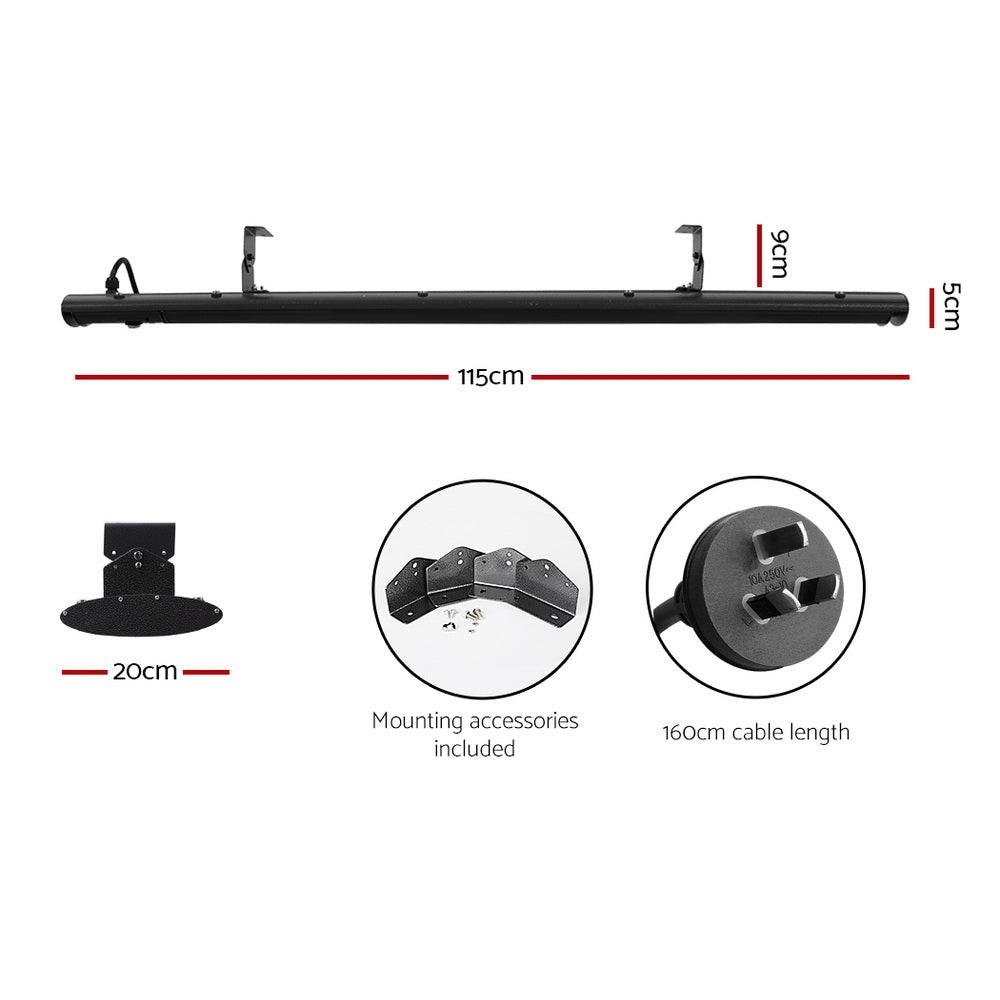 Devanti Electric Radiant Strip Heater Outdoor 1800W RHP-E76RC-1800-BK