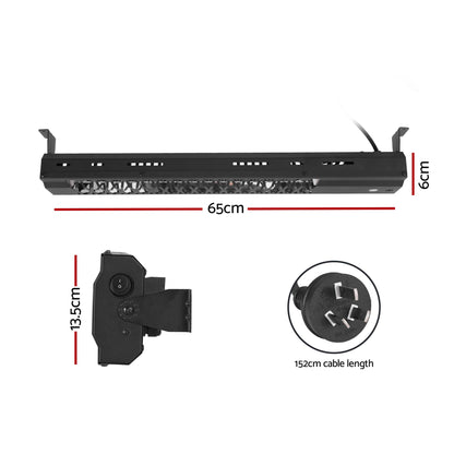 Devanti Electric Strip Heater Radiant Heaters 2000W RHP-T10R-2000-BK
