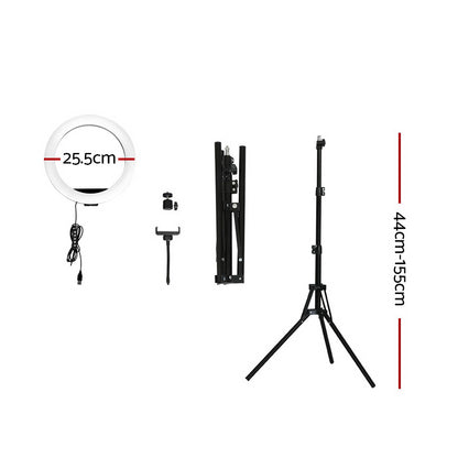 Embellir Ring Light 10" Tripod Stand RL-FL-10IN-BK