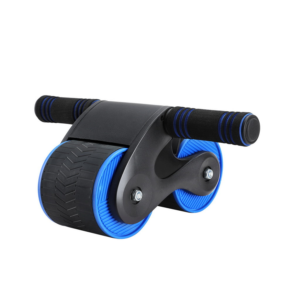 Everfit Ab Roller Automatic Rebound Abdominal Wheel Home Gym Workout Blue ROLLER-A-AB-BKBL