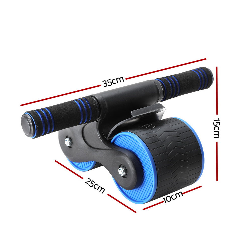 Everfit Ab Roller Automatic Rebound Abdominal Wheel Home Gym Workout Blue ROLLER-A-AB-BKBL