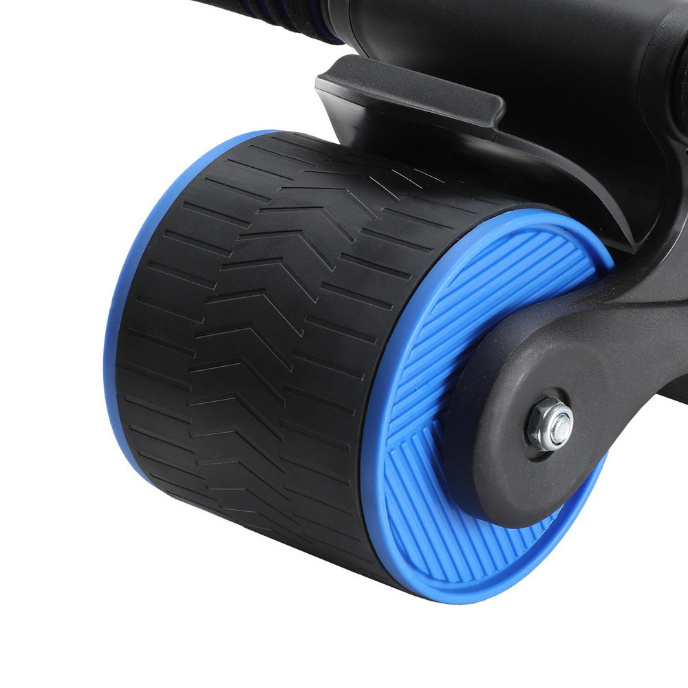 Everfit Ab Roller Automatic Rebound Abdominal Wheel Home Gym Workout Blue ROLLER-A-AB-BKBL