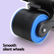 Everfit Ab Roller Automatic Rebound Abdominal Wheel Home Gym Workout Blue ROLLER-A-AB-BKBL