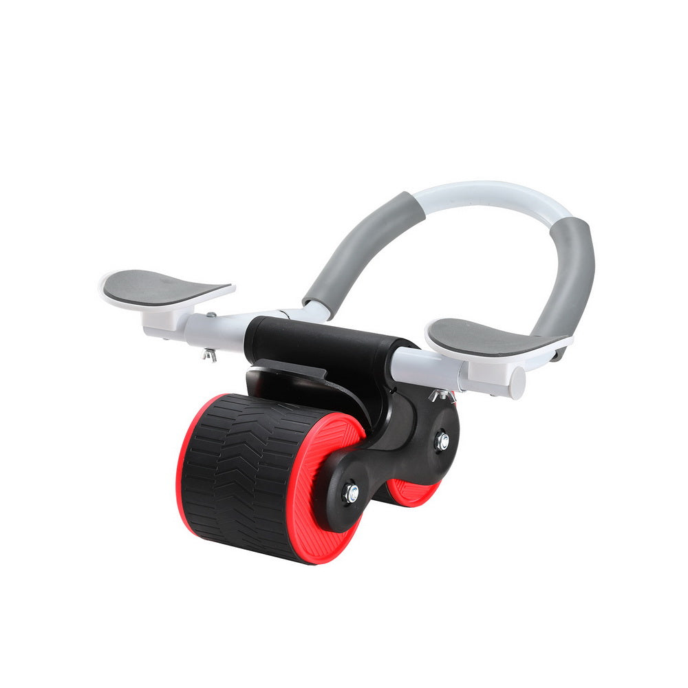 Everfit Ab Roller Automatic Rebound Abdominal Wheel with Knee Pad Home Gym Sport ROLLER-A-AB-BKRD