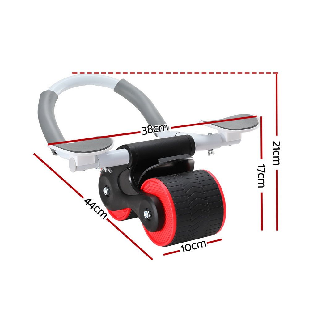 Everfit Ab Roller Automatic Rebound Abdominal Wheel with Knee Pad Home Gym Sport ROLLER-A-AB-BKRD