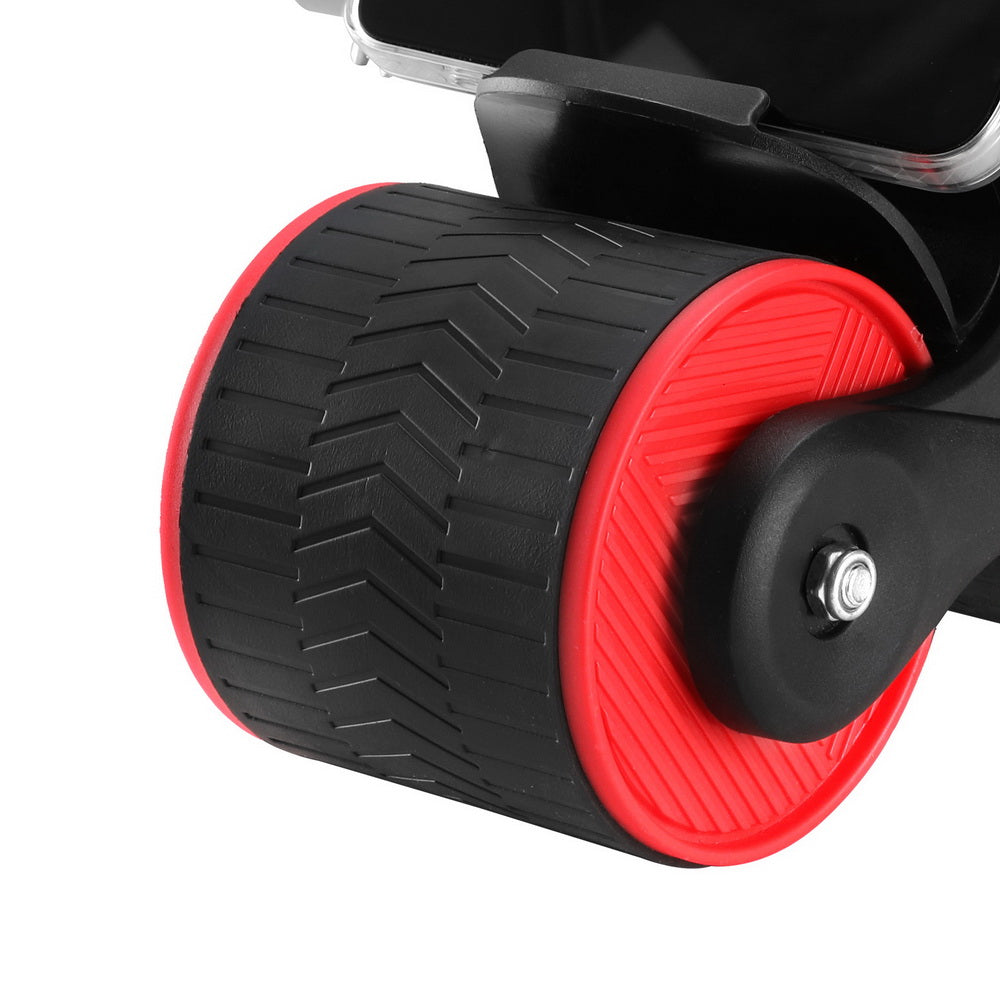 Everfit Ab Roller Automatic Rebound Abdominal Wheel with Knee Pad Home Gym Sport ROLLER-A-AB-BKRD
