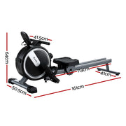 Everfit 16 Level Magnetic Rowing Machine for Home with App Connect Black ROWING-C-MAG-16L-DT-BK