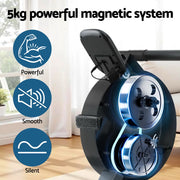 Everfit 16 Level Magnetic Rowing Machine for Home with App Connect Walnut ROWING-C-MAG-16L-DT-WD