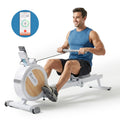 Everfit Rowing Machine for Home Magnetic Rowing Machine App Compatible Quiet Exercise Equipment White ROWING-C-MAG-16L-DT-WH